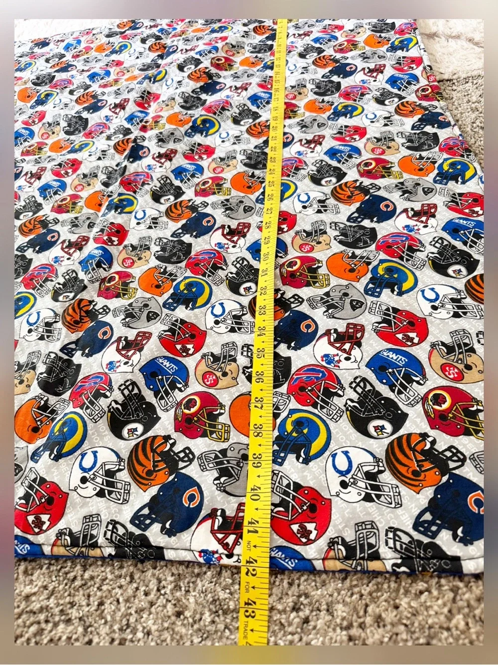 NFL Football Team Hand Made Throw Quilt Blanket